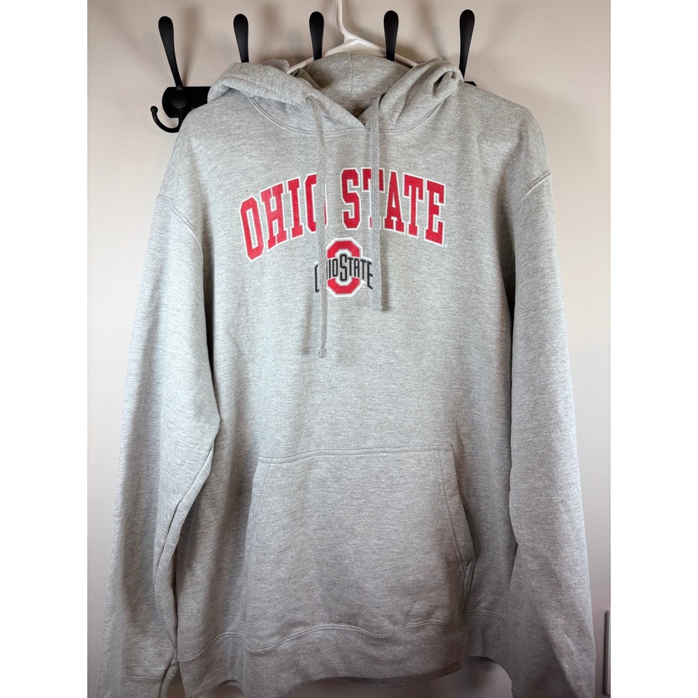 Ohio State Buckeyes Hoodie Mens XL Gray Pullover Sweatshirt NCAA College Logo